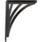 Ekena Millwork Nevio Wrought Iron Bracket, (Single center brace), Powder Coated Black 1 1/2"W x 7 1/2"D x 10"H BKTM01X07X10SNE - alternate 2
